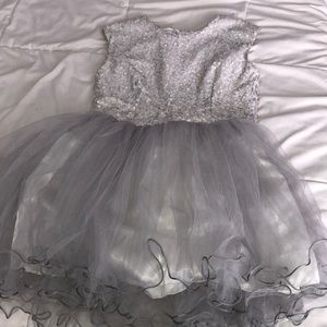 Silver Sequin Dress